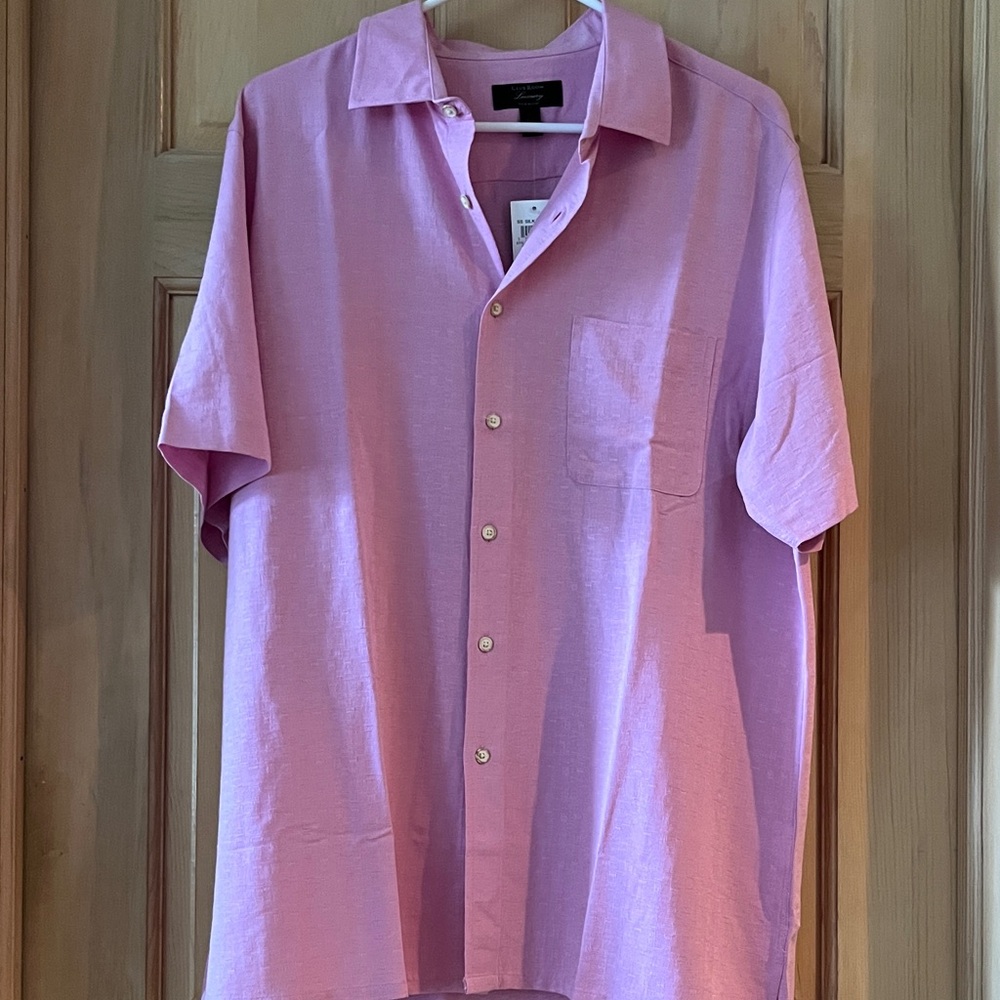Men's Club Room Pastel Lavender Casual Button-Down Shirt
